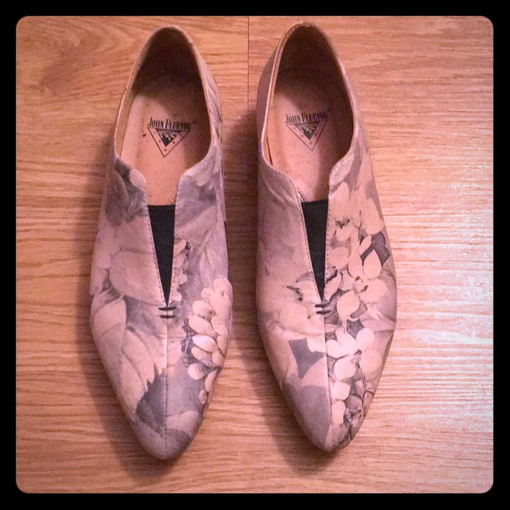 John Fluevog Power Water Pointed Slip Ons